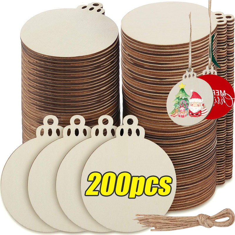 Oud Wood Chip - DIY Wooden Christmas Ball Decoration Painting