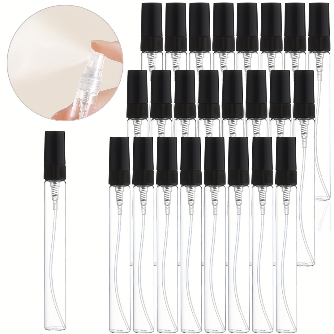 Perfume Fragrance Dispenser - 25pcs 10ml Refillable Empty Portable Glass