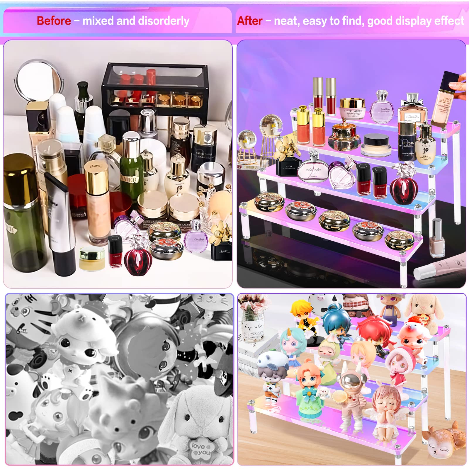 1-5 Tier Iridescent Acrylic Di - Perfume Villa Fragrance 评论和价格