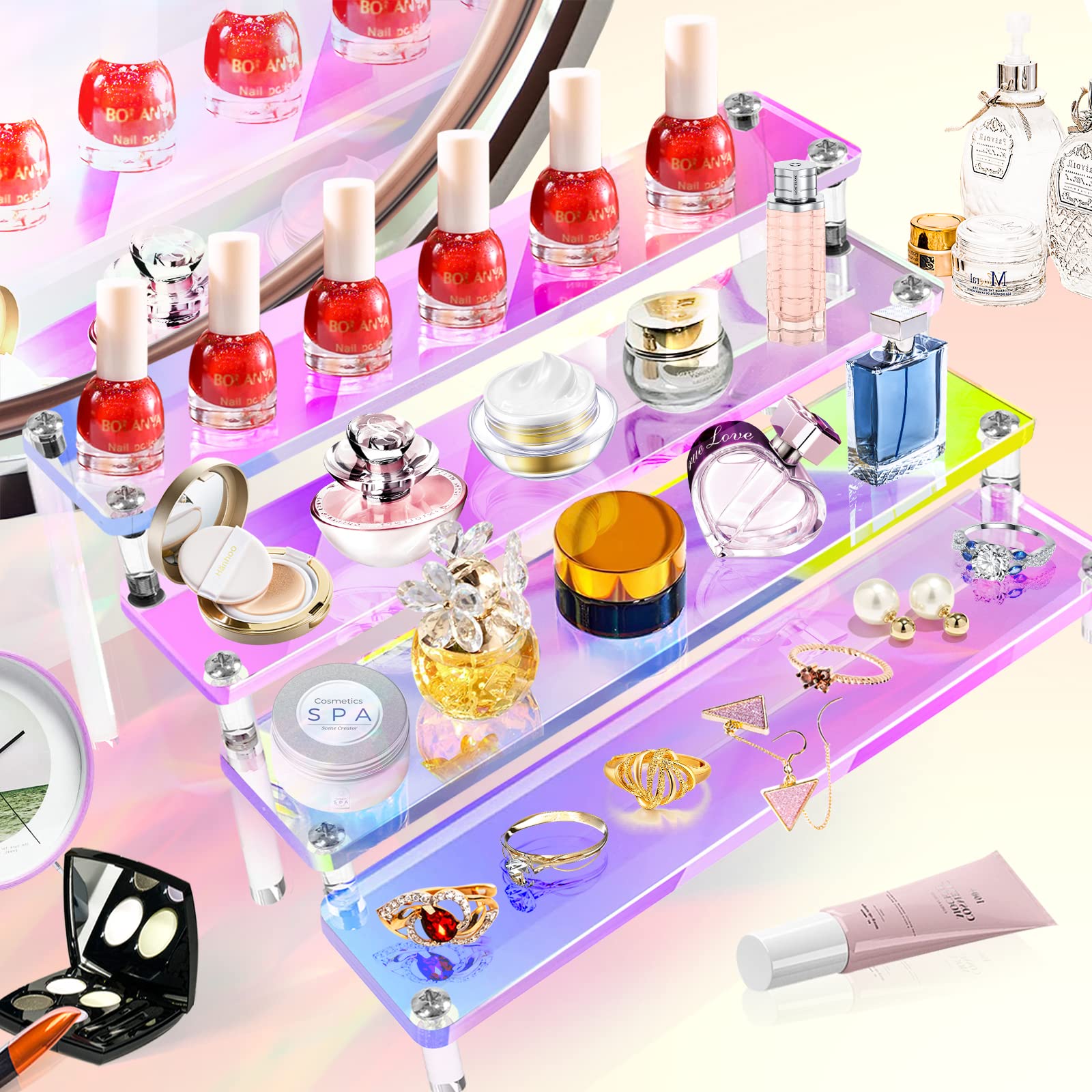 1-5 Tier Iridescent Acrylic Di - Perfume Villa Fragrance 评论和价格