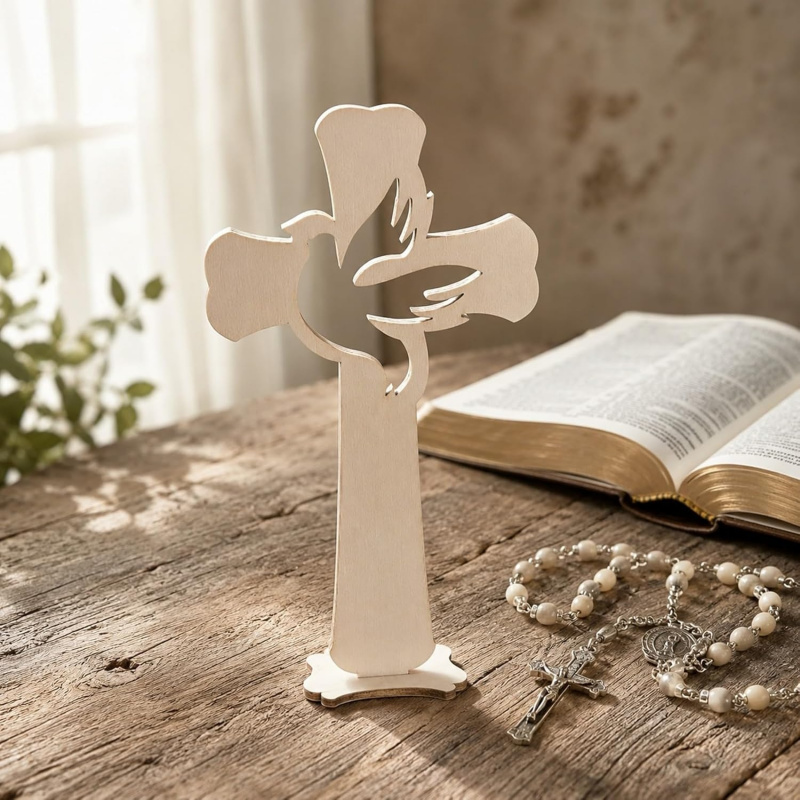 Wooden Peace Dove Cross Slices - Oud Wood Chip 评论和价格