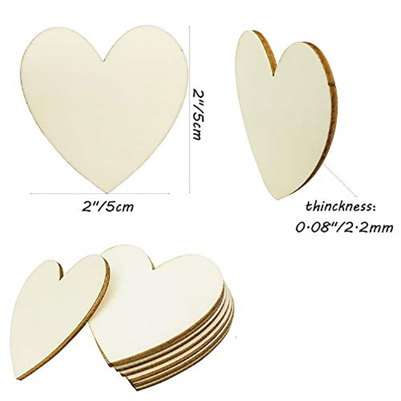 3-100Pcs Unfinished Wooden Hea - Oud Wood Chip 评论和价格