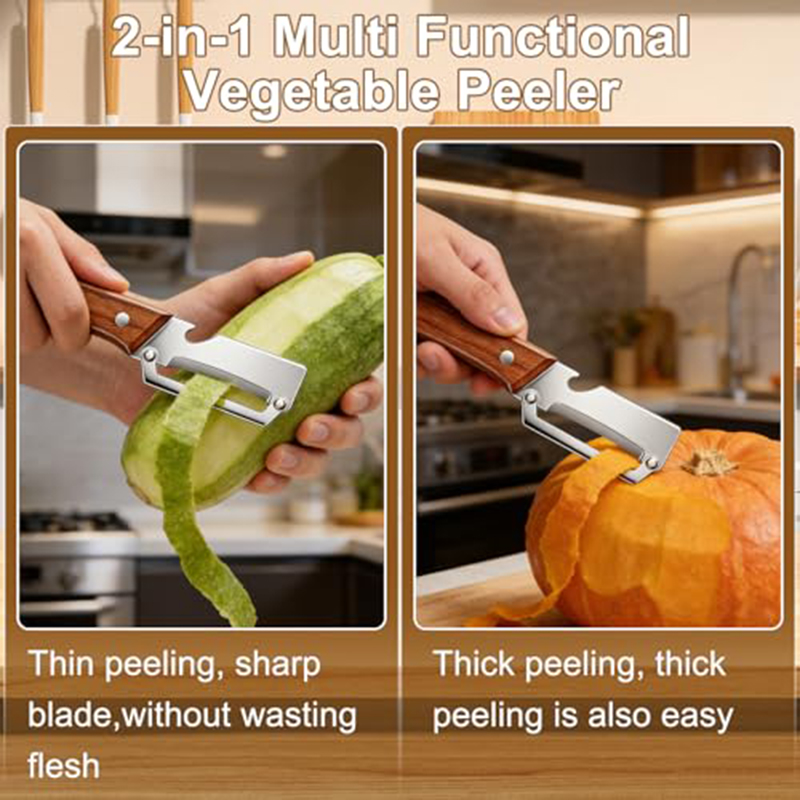 Stainless Steel Kitchen Peeler - Oud Wood Chip 评论和价格