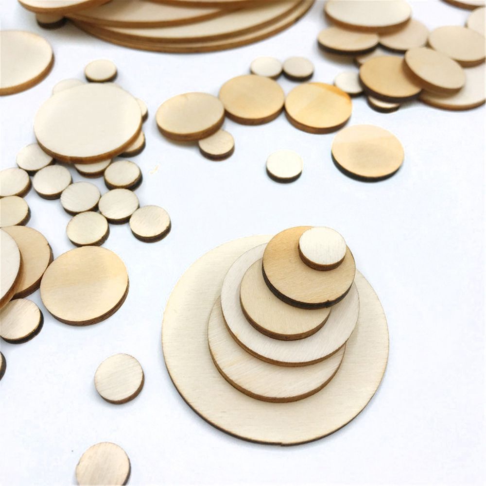 5-100Pcs Unfinished Round Wood - Oud Wood Chip 评论和价格